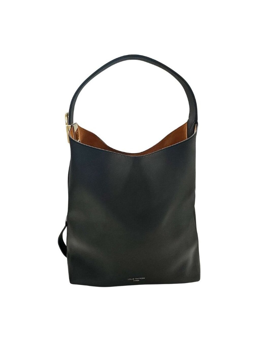 Louis Vuitton Shoulder Bag Grain Calfskin Lowkey Hobo MM Noir Cool Luxury